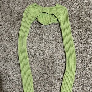 Urban Outfitters Lime Ribbed Shrug